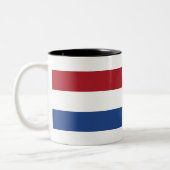 Vlag van Nederland Tweekleurige Koffiemok (Links)