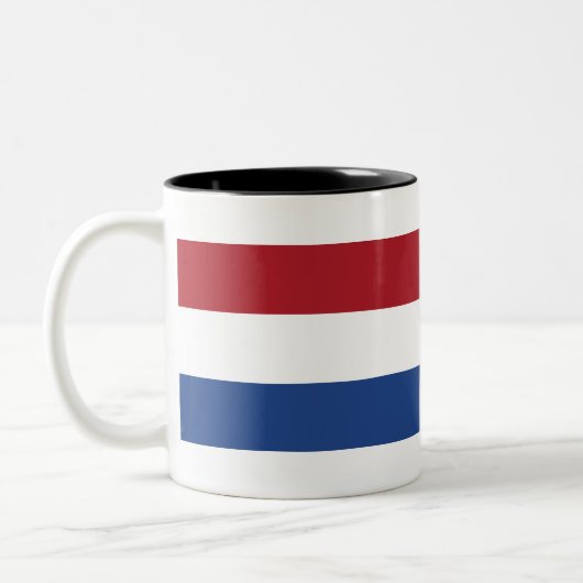 Vlag van Nederland Tweekleurige Koffiemok (Links)
