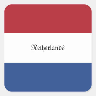 Vlag van Nederland Vierkante Sticker