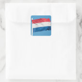 Vlag van Nederland Vierkante Sticker (Tas)
