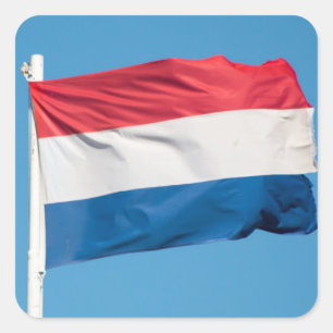 Vlag van Nederland Vierkante Sticker