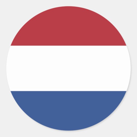 Vlag van Nederland - Vlag van Nederland Ronde Sticker (Voorkant)