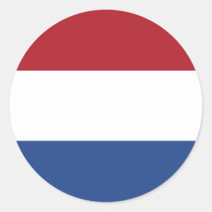 Vlag van Nederland - Vlag van Nederland Ronde Sticker