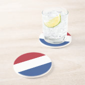Vlag van Nederland Zandsteen Onderzetter (Zijkant)