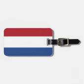 Vlag van Nederlands Bagagelabel met lederriem (Voorkant horizontaal)