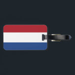 Vlag van Nederlands Bagagelabel met lederriem<br><div class="desc">Vlag van Nederlands Bagagelabel met lederriem</div>