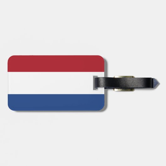Vlag van Nederlands Bagagelabel met lederriem (Achterkant horizontaal)