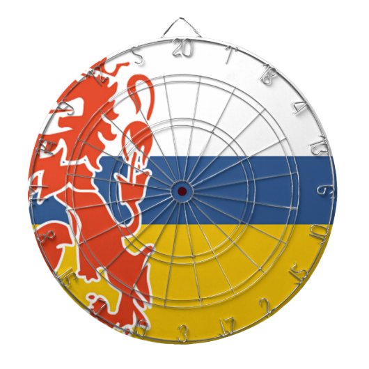 Vlag van Nederlands Limburg Dartbord (Voorkant)