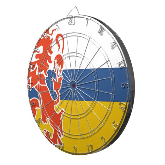 Vlag van Nederlands Limburg Dartbord (Voorkant Rechts)