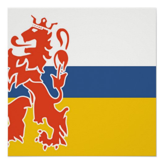 Vlag van Nederlands Limburg Poster (Voorkant)