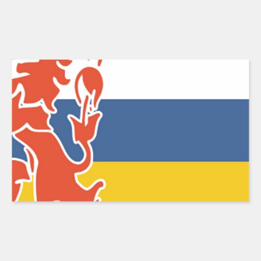 Vlag van Nederlands Limburg Rechthoekige Sticker (Voorkant)