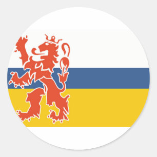 Vlag van Nederlands Limburg Ronde Sticker