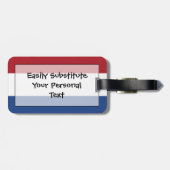 Vlag van Nederlandse Easy ID Personal Bagagelabel (Achterkant horizontaal)