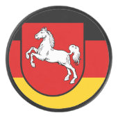 Vlag van Nedersaksen Hockey Puck (Voorkant)