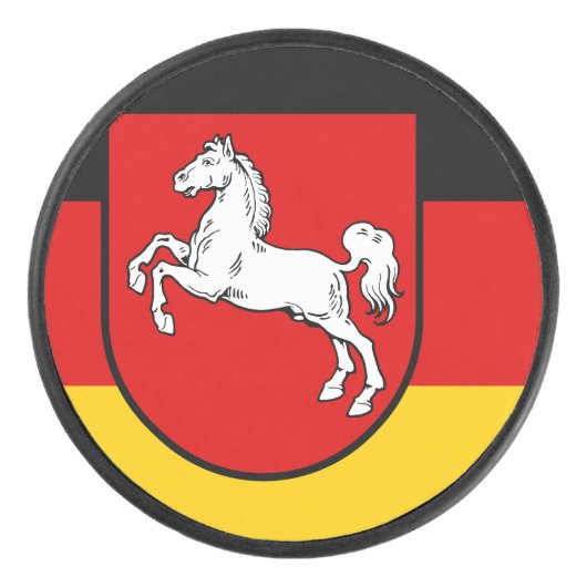 Vlag van Nedersaksen Hockey Puck (Voorkant)