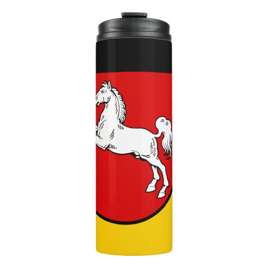 Vlag van Nedersaksen Thermal Tumbler Thermosbeker (Voorkant)