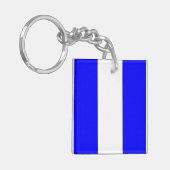 vlag van negen zeemijlmerken van het scheepvaartal sleutelhanger (Voorkant Links)