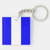 vlag van negen zeemijlmerken van het scheepvaartal sleutelhanger (Achterkant)