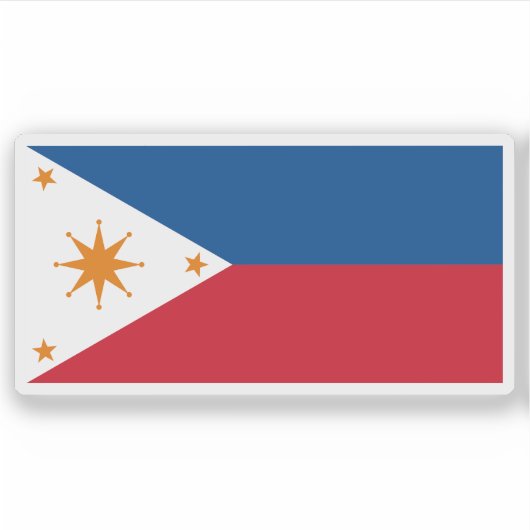 Vlag van Negros Republiek Sticker (Voorkant)