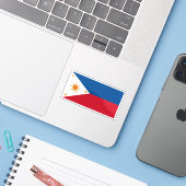 Vlag van Negros Republiek Sticker (Laptop met iPhone)