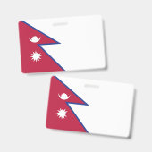 Vlag van Nepal Badge (Voor- en achterkant)