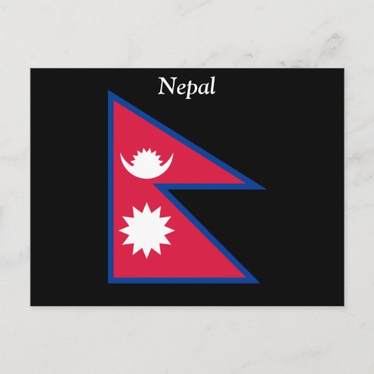 Vlag van Nepal Briefkaart (Voorkant)