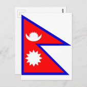 Vlag van Nepal Briefkaart (Voorkant / Achterkant)