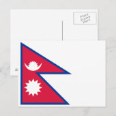 Vlag van Nepal Briefkaart (Voorkant / Achterkant)