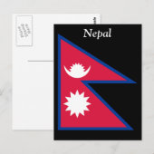 Vlag van Nepal Briefkaart (Voorkant / Achterkant)
