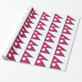 Vlag van Nepal Cadeaupapier (Uitgerold)