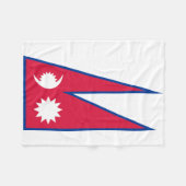 Vlag van Nepal Fleece Deken (Voorkant (Horizontaal))