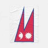 Vlag van Nepal Fleece Deken (Voorkant)
