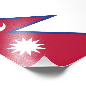 Vlag van Nepal Foto Afdruk (Hoek)