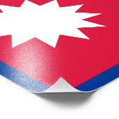Vlag van Nepal Foto Afdruk (Hoek)