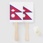 Vlag van Nepal Handwaaier (Voorkant en achterkant)