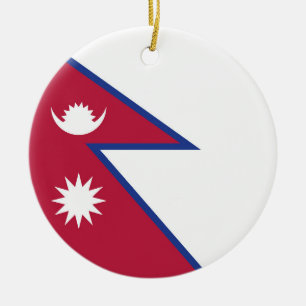 Vlag van Nepal Keramisch Ornament