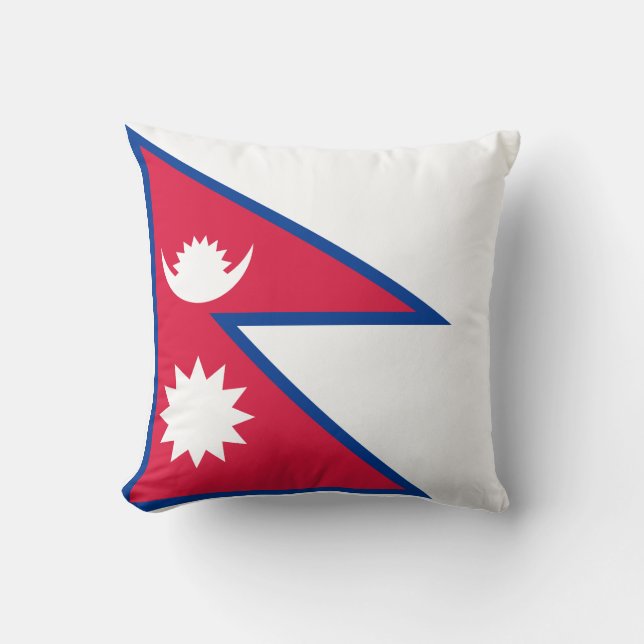 Vlag van Nepal Kussen (Voorkant)