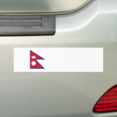 vlag van nepal land bumpersticker (Op auto)