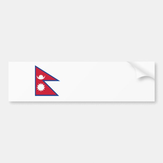 vlag van nepal land bumpersticker (Voorkant)