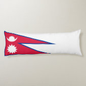 Vlag van Nepal Lichaamskussen (Achterkant)