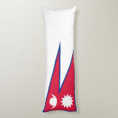Vlag van Nepal Lichaamskussen (Achterkant (Verticaal))