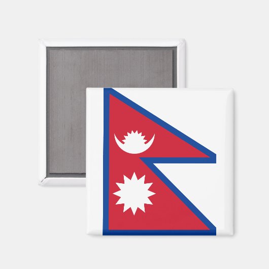 Vlag van Nepal Magneet (Voorkant / Achterkant)