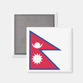 Vlag van Nepal Magneet (Voorkant / Achterkant)