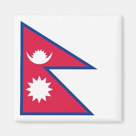 Vlag van Nepal Magneet (Voorkant)