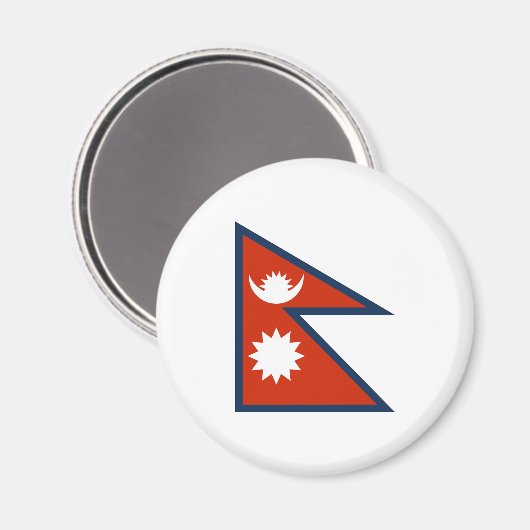 Vlag van Nepal Magneet (Voorkant / Achterkant)