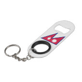 Vlag van Nepal Mini Flessenopener (Voorkant Gekanteld)