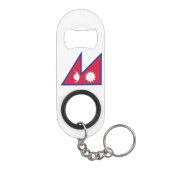 Vlag van Nepal Mini Flessenopener (Achterkant)