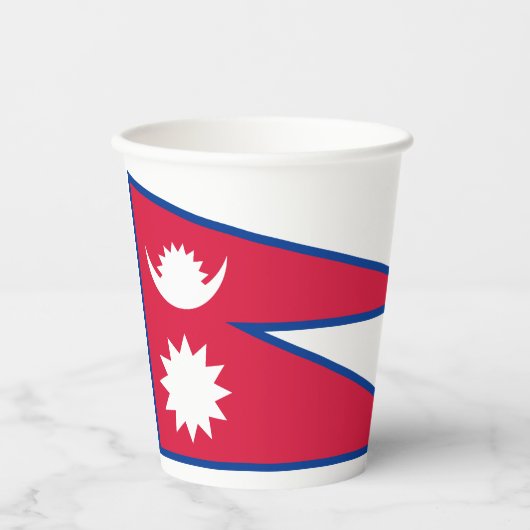 Vlag van Nepal Papieren Bekers (Voorkant)