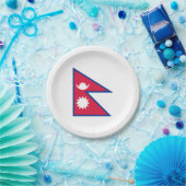 Vlag van Nepal Papieren Bordje (Feest)