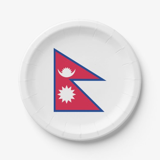 Vlag van Nepal Papieren Bordje (Voorkant)